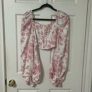 Long sleeve crop blouse